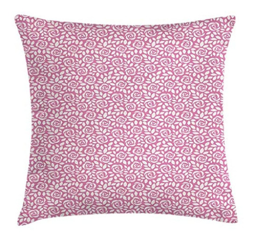 Lunarable Rose Throw Pillow Cushion Cover, Romantic Nature F