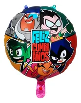 Comprar Globo Jovenes Titanes Redondo Metalizado 45cm Decoración Colores Jóvenes Titanes