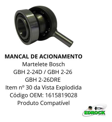 Induzido 110v + Mancal + Rolamento Martelete Bosch Gbh 2-24d