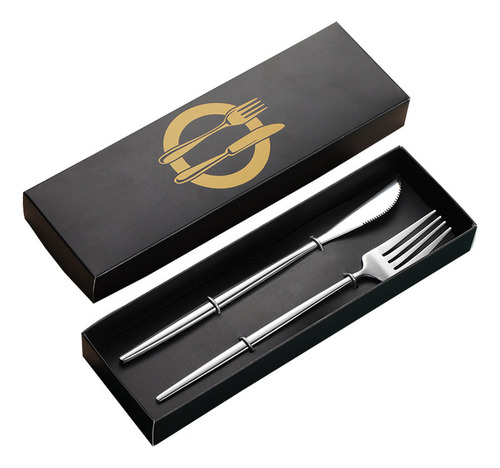 Juego De Cubiertos Acero Inoxidable 2 Piezas - Cena Elegante