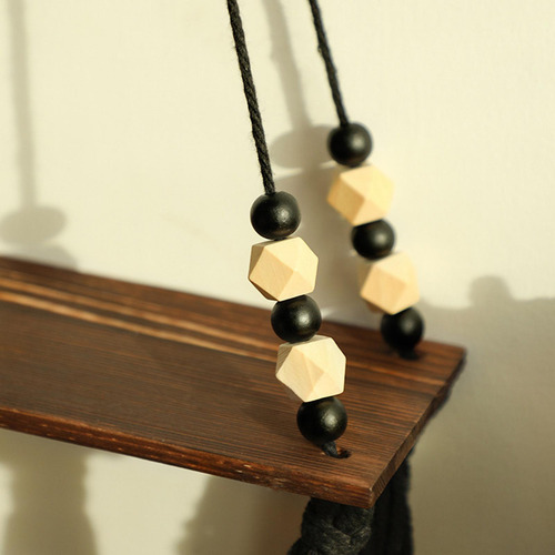 Estante Colgante De Pared De Macramé, Decoración Bohemia,