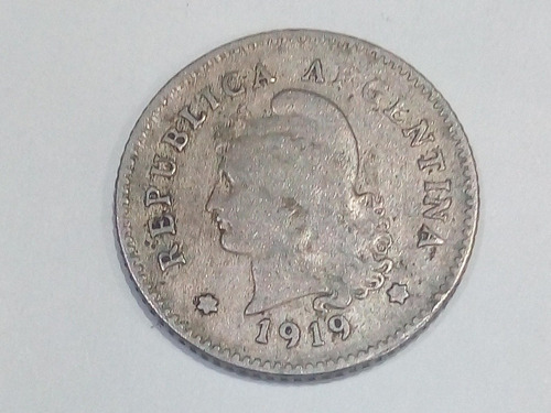 Moneda De 10 Centavos Argentina Año 1919