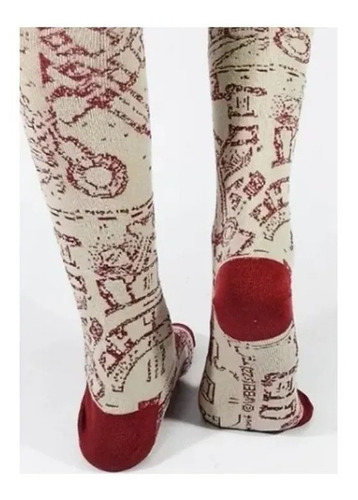 Imagen 4 de 6 de Medias Bucaneras Mapa Del Merodeador Harry Potter Oficial