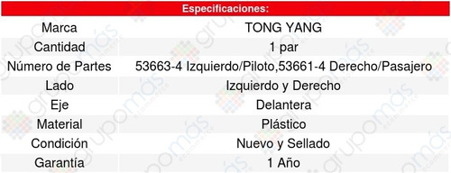 Par Tolvas/loderas Salpicaderas Delantera Pathfinder 99/04