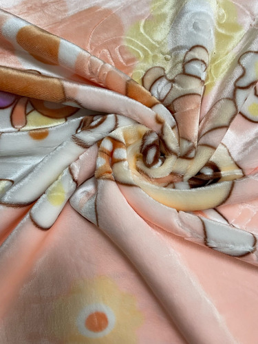Cobertor Cunero Para Bebe 100x120cm Extra Suave Calientito Melón Conejitos Lisa