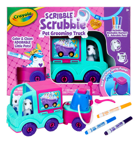 Crayola Scribble Scrubbie Pet Grooming Truck, Set De Mascot.