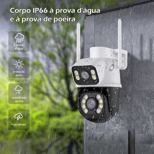 Câmera De Segurança Dupla Wi-fi Smart Angulo Duplo 3mp Icsee