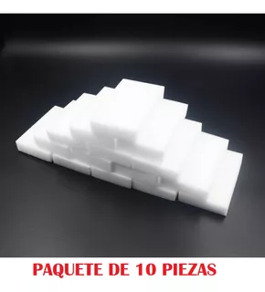 10 Paquetes de Esponja de Limpieza Esponja Espuma de melamina Eliminador de Manchas Mancha Multifuncional Nano Esponja ecológico Blanco 