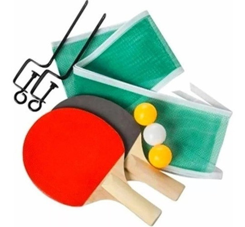 Paletas De Ping Pong + Red Raqueta Tenis Mesa Deporte Bolas