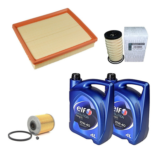 Kit Filtros 8l Aceite 10w40 Renault Master G9u 2.5 Dci 2012