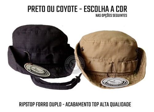 Imagem 2 de 7 de Chapéu Boonie Hat Mb Camping Pesca Policial Militar Airsoft