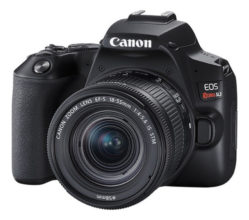  Canon EOS Rebel Kit Canon SL3 + 18-55mm IS STM SL3/250D DSLR cor  preto