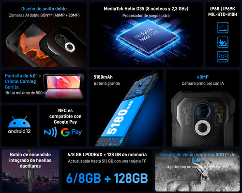 Doogee S61 Pro - Smartphone Resistente Deportistas Extremos