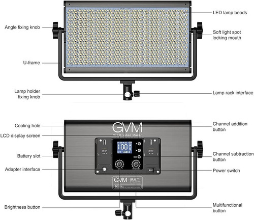 Kit Luces Led Gvm 1500d Rgb Led 75w Pack De 3 Factura Garant