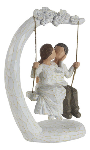 Escultura De Amante, Figura De Pareja, Estatua En Columpio,