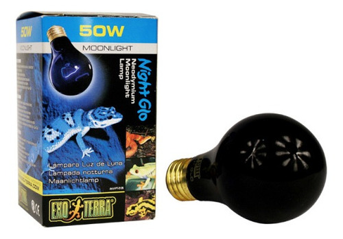 Foco Luz Natural Luna Anfibio Reptil Night Glo 50w Exo Terra