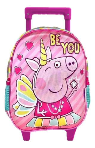 Mochila Peppa Pig Kinder Con Carro Vs1805