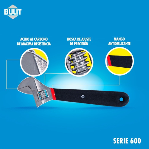 Imagen 3 de 6 de Llave Ajustable Bulit Serie 600 8