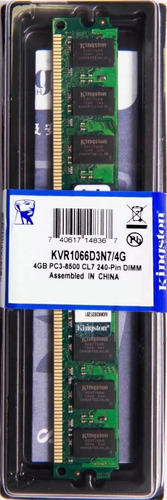 Memória Kingston Ddr3 4gb 1066 Mhz Desktop 16 Chips 1.5v #