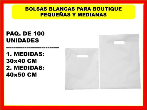 Bolsas Plásticas Para Boutique 30x35 Cm 