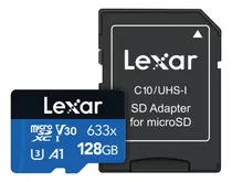 Comprar Memoria Tarjeta Micro Sd Lexar 128gb 633x 100 Mb\u002Fs *