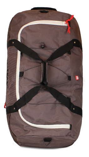 Bolso Coloso Con Ruedas Y Enrollable 140 Lts Café Wilson
