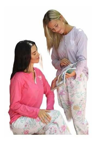 Pijama Invierno Algodon Botones Amamantar - Doncelle 1303-22
