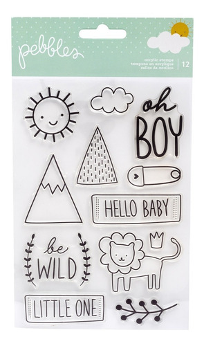 Sellos Bebé Niño 11pz | Peek-a-boo Acrylic Clear Stamp
