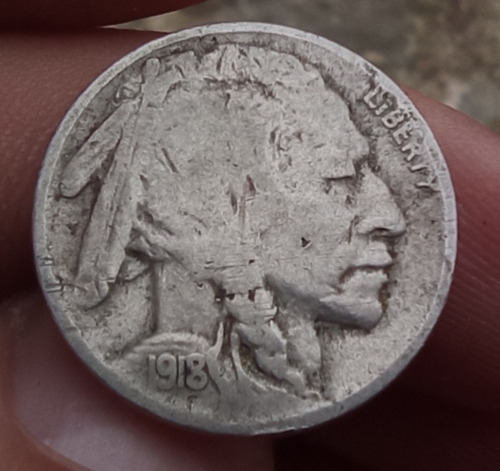 Estados Unidos 5 Cents Búfalo 1918