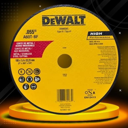 Disco Para Cortar Metal Tipo Cd 7'' Dewalt