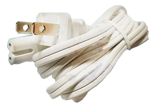 Cable De Poder Tipo 8 Equipos De Sonido Video 1.20m Blanco