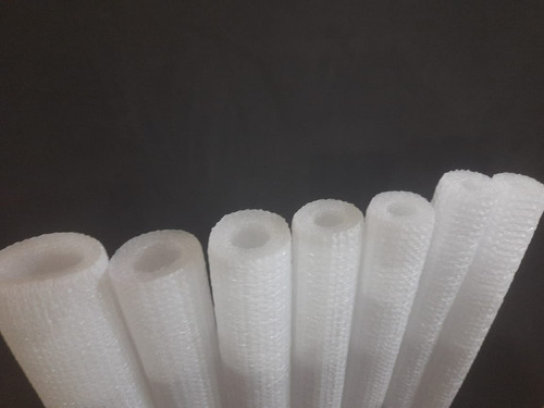5 Un Tubo Isolante Esponjoso Blindado Branco 5/8 Cobre Ar Co
