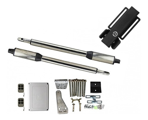 Imagen 1 de 4 de Kit Porton Automatico Batientes + Cerradura 2 Hojas 200kg