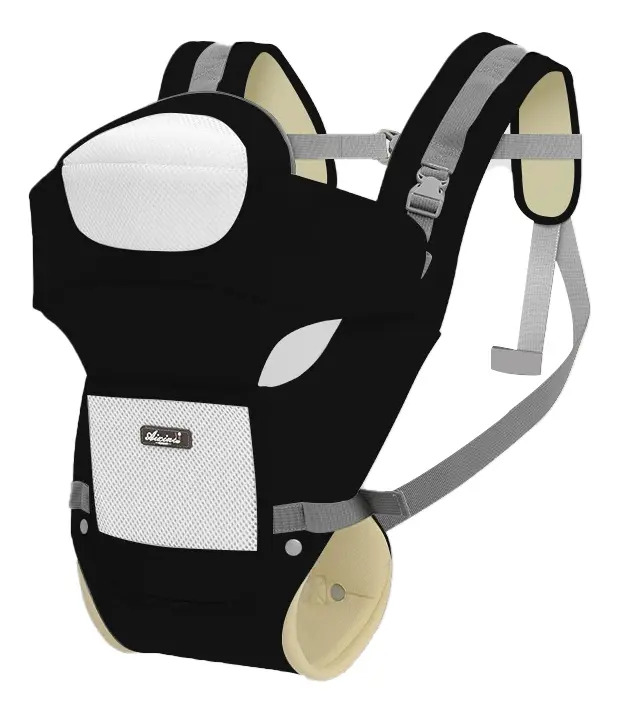 Mochila Cangurera Para Bebé Ergonómica, 4 Formas De Porteo Negro