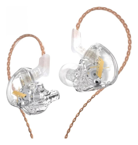 Fone de ouvido in-ear KZ EDX transparente