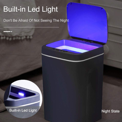 Cubo De Basura Automático, Bote Basura Automático Con Sensor