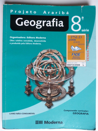 Livro: Geografia 8.ª Projeto Araribá