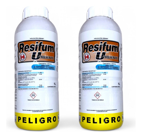 Resifum U Cipermetrina 4.50% + Diclorvos 20% 1 L 2 Piezas