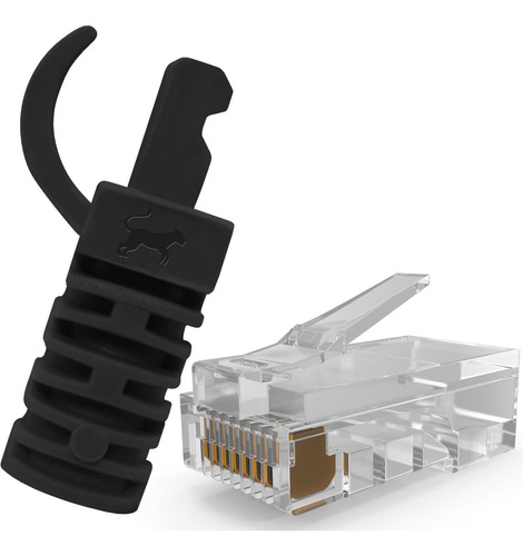 Conectores Rj45 Cat6 Kit 50 Unidades + Capa Protetora Boot