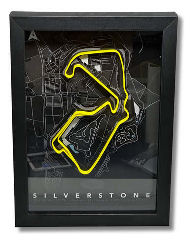 Quadro Circuito Silverstone - Deluxe Edition - Impressão 3d