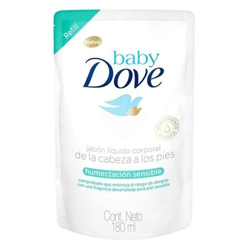 Jabón Líquido Baby Dove Humectación Sensible Repuesto 180ml