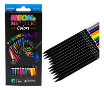 Comprar Lápices De Colores Neón Y Metálicos Pointer (12 Piezas)