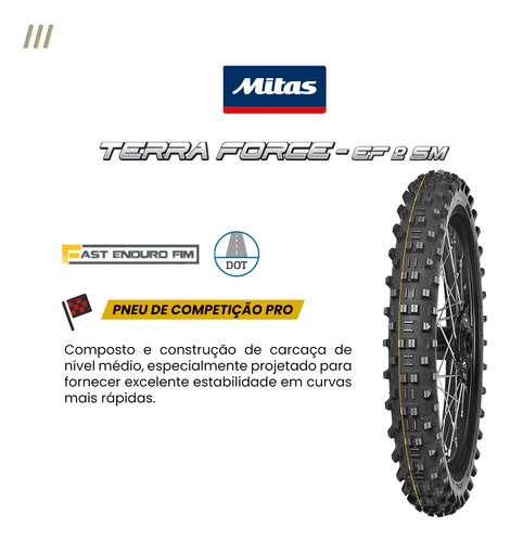 Pneu Dianteiro Kxf 90/90-21 54r Mitas Terra Force-ef 2 Sm