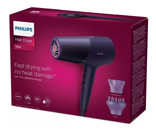 Imagen 3 de 7 de Secador Pelo Philips Thermoshield Bhd514/00 2300w Difusor