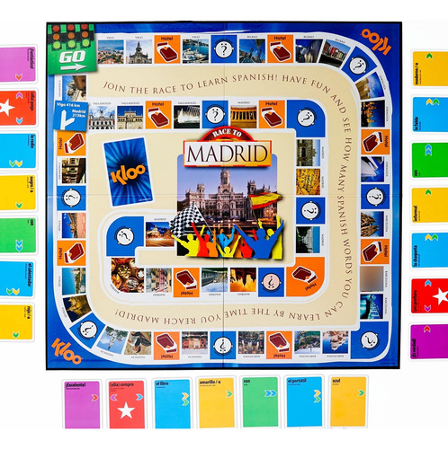 Juego De Mesa Race To Madrid Aprende Español Mmg