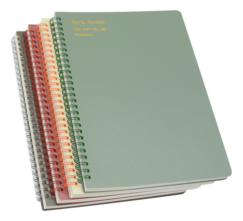 Cuaderno En Espiral, 4 Piezas De 4 Colores De 9.8 X 6.9 PuLG