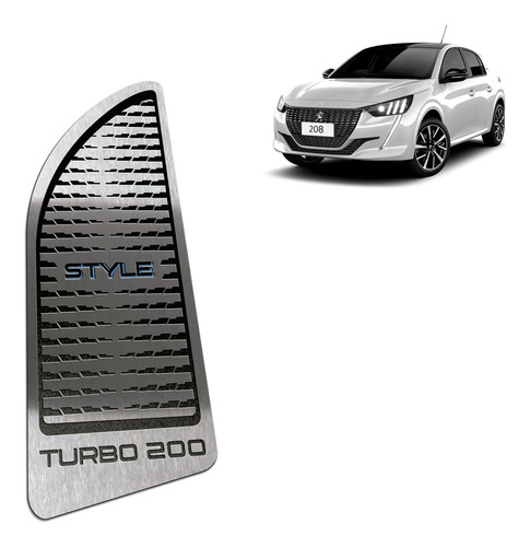 208 Style Turbo 2023- Soleira Ar E Descanso Em Inox