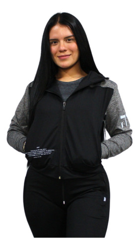 Conjunto Sudadera Mujer, Cuello Alto Y Capota