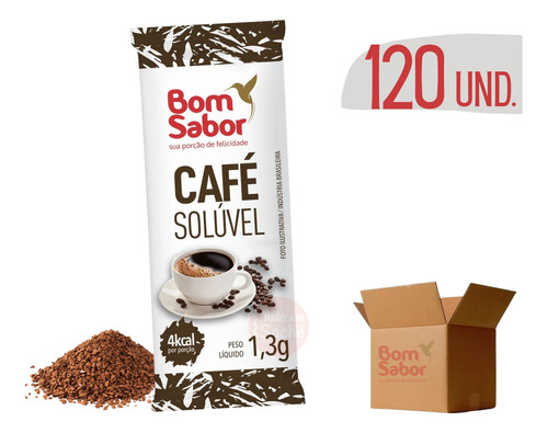 Café Solúvel 1,3g Sache Bom Sabor Individual Stick 120 Und