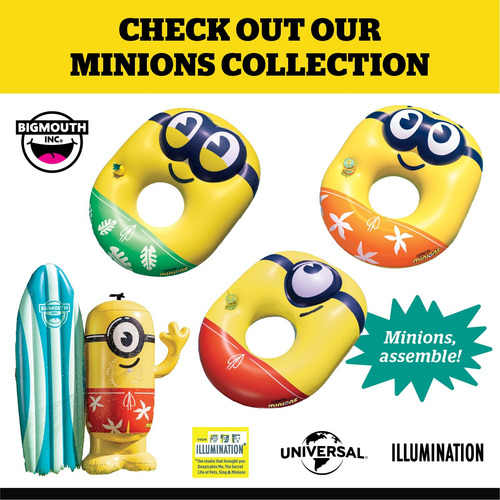 Piscina Flotante Y Balsa Bigmouth Minions Despicable Me 4 Pa